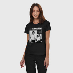 Пижама хлопковая женская Jungkook bts seven, цвет: черный — фото 2