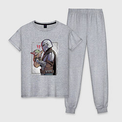 Женская пижама Беби Йода и Мандалорец