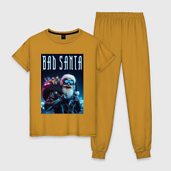 Женская пижама Плохой Санта Клаус с мешком подарков