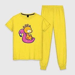 Женская пижама Жираф в бассейне