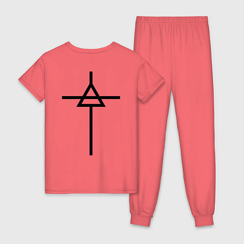 Женская пижама Лого 30 Seconds to Mars / Коралловый – фото 2