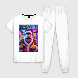 Женская пижама Simpsons new year - ai art fantasy