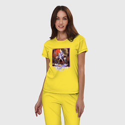 Пижама хлопковая женская Зарянка, цвет: желтый — фото 2