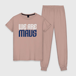 Пижама хлопковая женская Мы Даллас Маверикс, цвет: пыльно-розовый