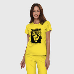 Пижама хлопковая женская Обаюнда жест, цвет: желтый — фото 2