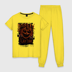 Пижама хлопковая женская Пеклопёс DogDay из Poppy Playtime, цвет: желтый