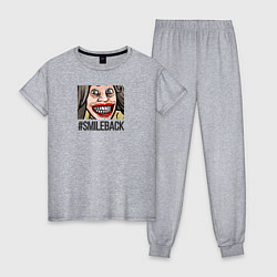 Пижама хлопковая женская Smileback, цвет: меланж