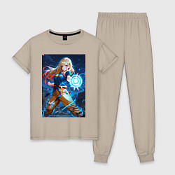 Пижама хлопковая женская Марин Китагава косплей Dragon Ball, цвет: миндальный