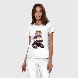 Пижама хлопковая женская Burnice White Zenless Zone Zero, цвет: белый — фото 2