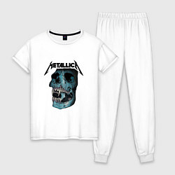 Пижама хлопковая женская Metallica St Anger, цвет: белый