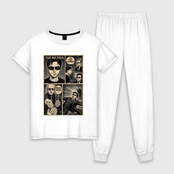 Пижама хлопковая женская The matrix, цвет: белый