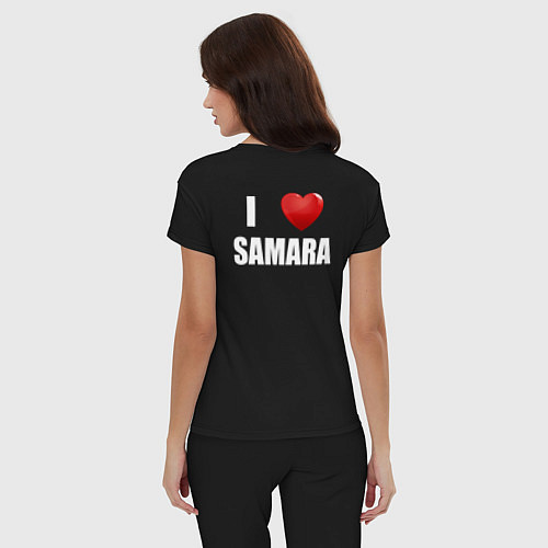 Женская пижама Я люблю Самару / Черный – фото 4