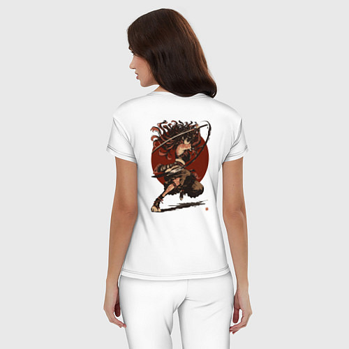 Женская пижама Ярость девушки самурая / Белый – фото 4