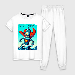 Пижама хлопковая женская Super Bender - Japanese style, цвет: белый