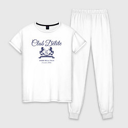 Пижама хлопковая женская Delite club, цвет: белый