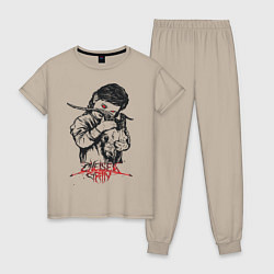 Пижама хлопковая женская Chelsea Grin: Demon Girl, цвет: миндальный