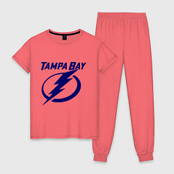 Пижама хлопковая женская HC Tampa Bay, цвет: коралловый