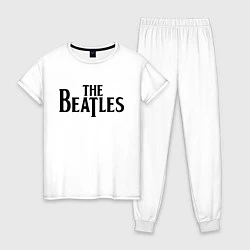Пижама хлопковая женская The Beatles, цвет: белый