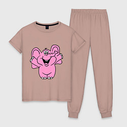 Женская пижама Розовый слон