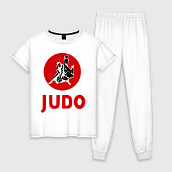 Пижама хлопковая женская Judo, цвет: белый