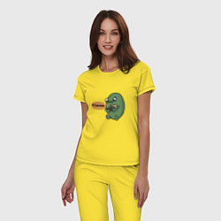 Пижама хлопковая женская Я сделяль, цвет: желтый — фото 2