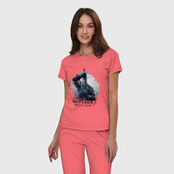 Пижама хлопковая женская The Witcher 3, цвет: коралловый — фото 2