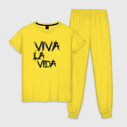Пижама хлопковая женская Viva La Vida, цвет: желтый