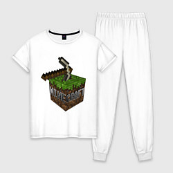 Пижама хлопковая женская Minecraft Grabber, цвет: белый