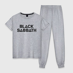 Пижама хлопковая женская Black Sabbath, цвет: меланж