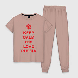 Женская пижама Keep Calm & Love Russia