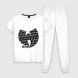 Пижама хлопковая женская Wu-Tang Clan: Symbol, цвет: белый