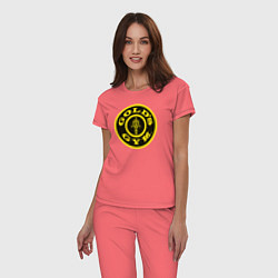 Пижама хлопковая женская Gold's Gym, цвет: коралловый — фото 2