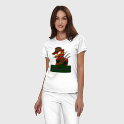 Пижама хлопковая женская Freddy: Evergreen Terrace, цвет: белый — фото 2