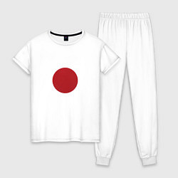 Пижама хлопковая женская Япония минимализм, цвет: белый