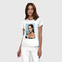 Пижама хлопковая женская Summer Jolie, цвет: белый — фото 2