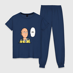 Пижама хлопковая женская One Punch Man: OK, цвет: тёмно-синий