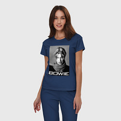 Пижама хлопковая женская Bowie Legend, цвет: тёмно-синий — фото 2