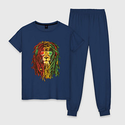 Пижама хлопковая женская Rasta Lion, цвет: тёмно-синий