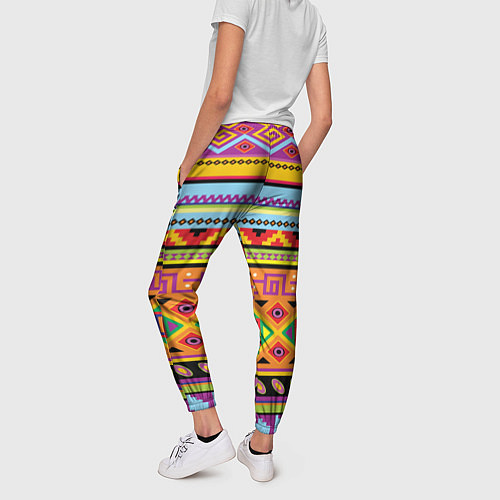 Женские брюки Этнический орнамент / 3D-принт – фото 4
