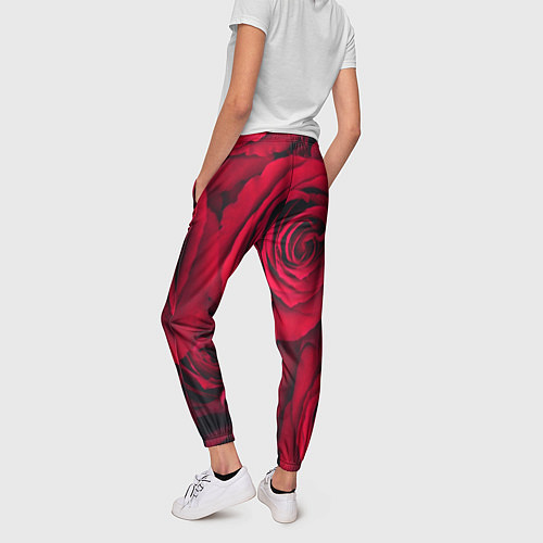 Женские брюки Паттерн из роз / 3D-принт – фото 4