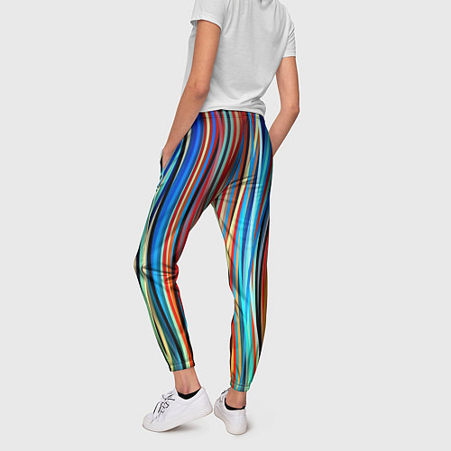 Женские брюки Colored stripes / 3D-принт – фото 4