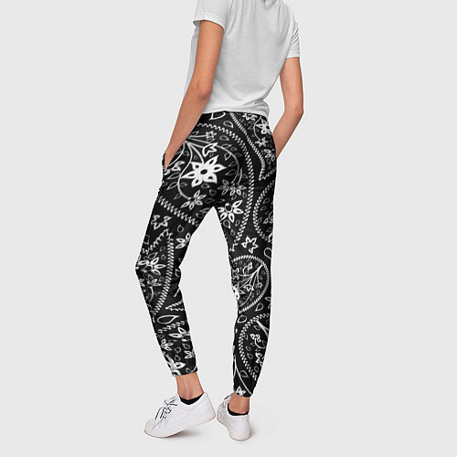 Женские брюки Black cucumber pattern / 3D-принт – фото 4
