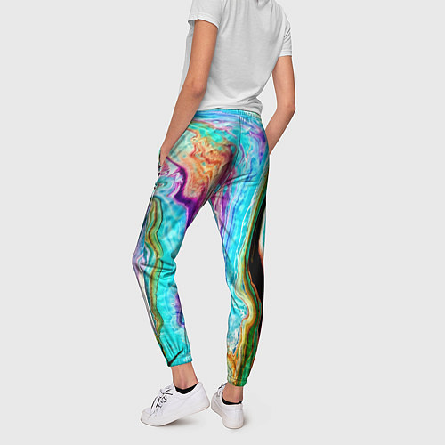 Женские брюки Цветные разводы / 3D-принт – фото 4