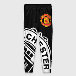 Брюки женские Man United: Black Collection, цвет: 3D-принт