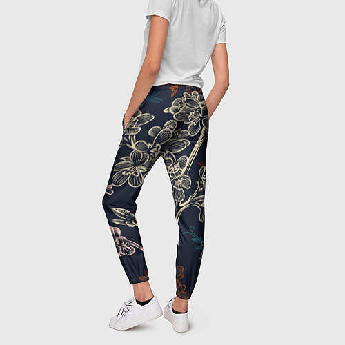 Женские брюки Цветочный pattern / 3D-принт – фото 4
