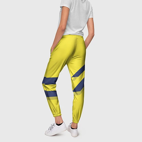 Женские брюки Arsenal FC: Yellow style / 3D-принт – фото 4
