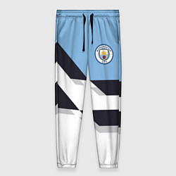 Брюки женские Manchester City FC: White style, цвет: 3D-принт