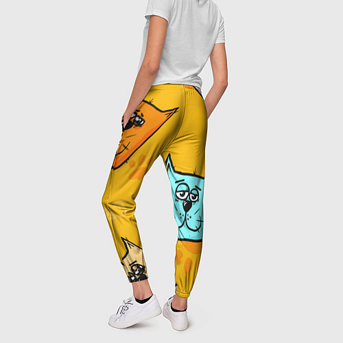 Женские брюки Котики / 3D-принт – фото 4