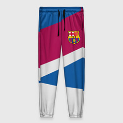Брюки женские FC Barcelona: Sport Geometry, цвет: 3D-принт