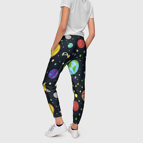 Женские брюки Солнечная система / 3D-принт – фото 4